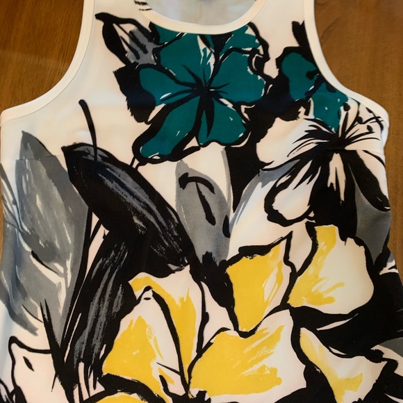 WOMENS KAREN KANE SCUBA FLOWER TANK DRESS - Picture 6 of 8